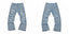 Gallery Dept Multi‑Mark Distressed Paint Jeans