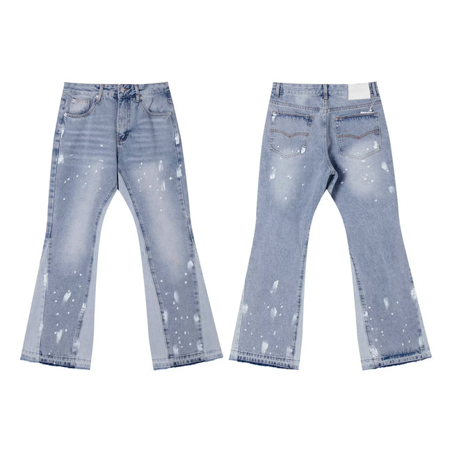 Gallery Dept Light‑Wash Paint‑Speck Flare Jeans Hover Image