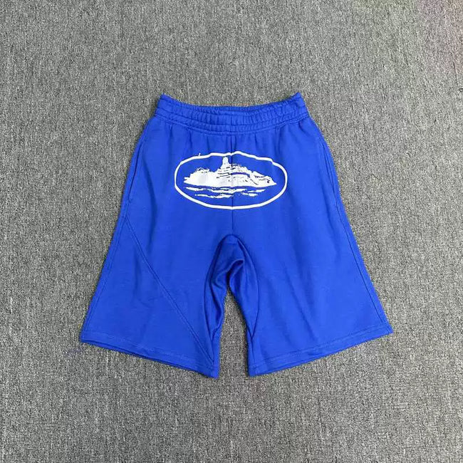 High version CORTEIZ Devil Island printed casual shorts, high street American sports loose men's and women's five quarter pants ins (3) Hover Image
