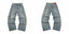 Gallery Dept Light‑Wash Text Print Ripped Jeans
