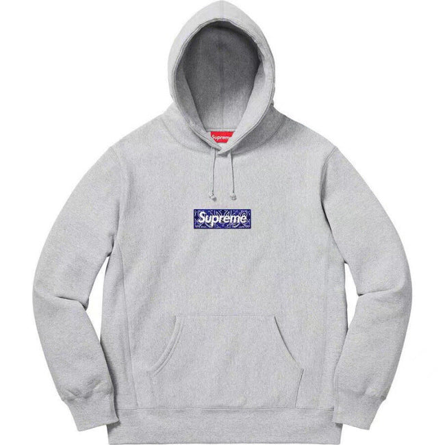 Supreme潮牌连帽卫衣男秋冬加绒宽松街头嘻哈外套纯色长袖套头衫 (4) Hover Image