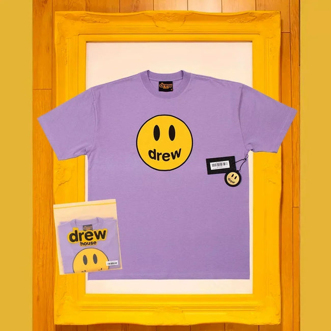 Drew House Smiley Face Short Sleeve T‑Shirt, Purple Hover Image