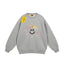 Drew Gray Paint-Splatter Smiley Relaxed-Fit Crewneck Sweatshirt