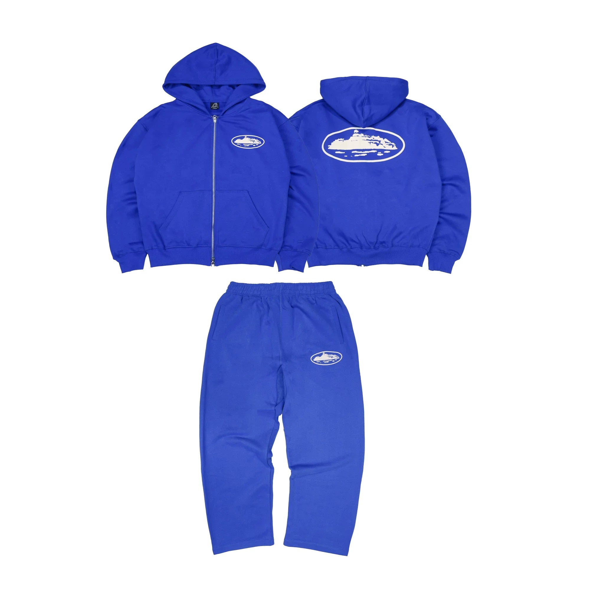 CORTEIZ Devil's Island Coat BOXY Short Wide Hoodie BAGGY Pants Hoodie Set American Hip Hop (16)
