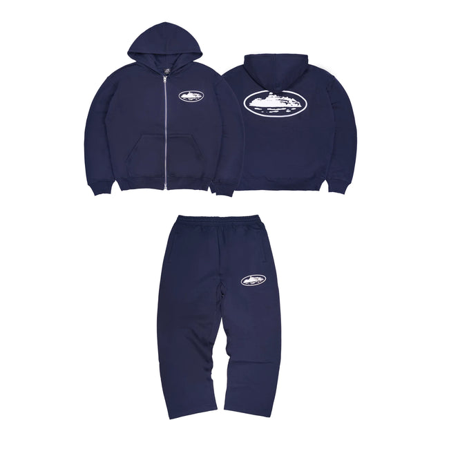 CORTEIZ Devil's Island Coat BOXY Short Wide Hoodie BAGGY Pants Hoodie Set American Hip Hop (15) Hover Image