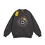 Drew Charcoal Paint-Splatter Smiley Relaxed-Fit Crewneck Sweatshirt