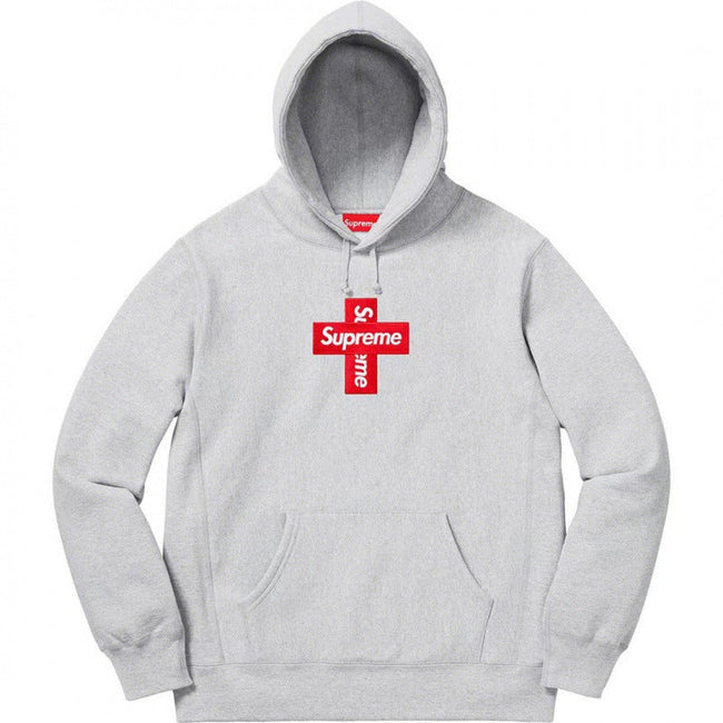 Supreme潮牌连帽卫衣男秋冬加绒宽松街头嘻哈外套纯色长袖套头衫 (2) Hover Image