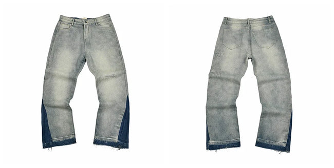 Gallery Dept Two‑Tone Faded Panel Jeans Hover Image