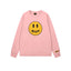 Drew Light Pink Smiley Graphic Oversized Long-Sleeve T-Shirt