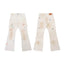 Gallery Dept Cream Multi‑Color Art Print Flare Jeans