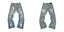 Gallery Dept Two‑Tone Cross Embroidered Jeans