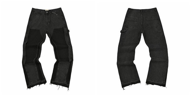 Gallery Dept Full‑Panel Patchwork Black Carpenter Jeans Hover Image