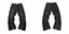 Gallery Dept Black Cross Embroidered Distressed Jeans