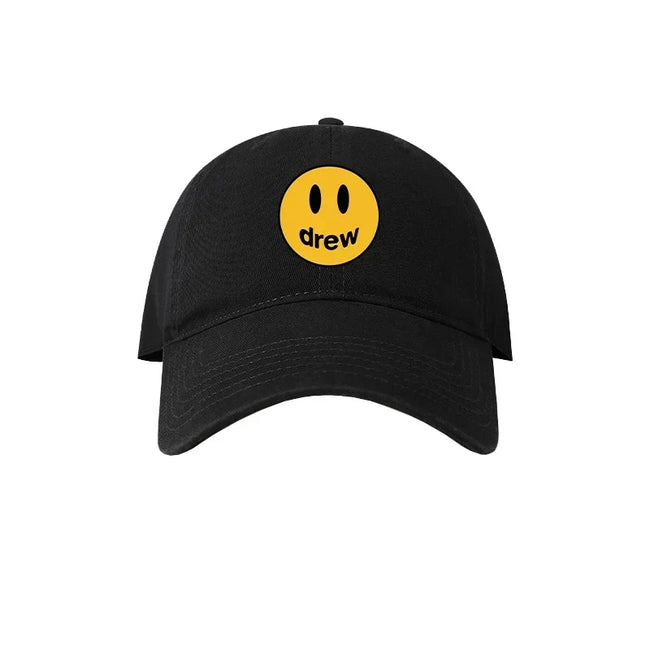 Drew House Smiley Face Baseball Cap, Black Hover Image