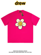 Drew House Daisy Smiley Graphic Oversized Cotton T-Shirt, Off White