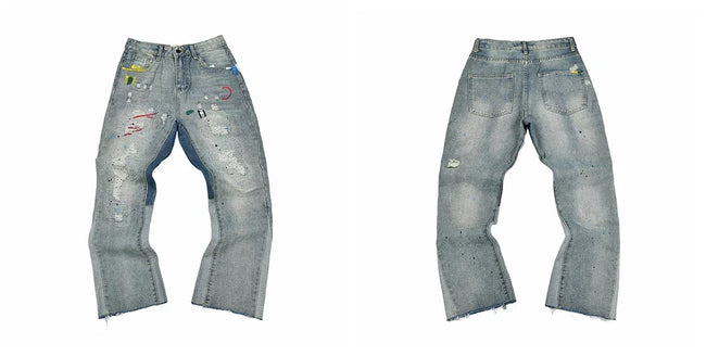 Gallery Dept Paint Splatter Distressed Jeans Hover Image
