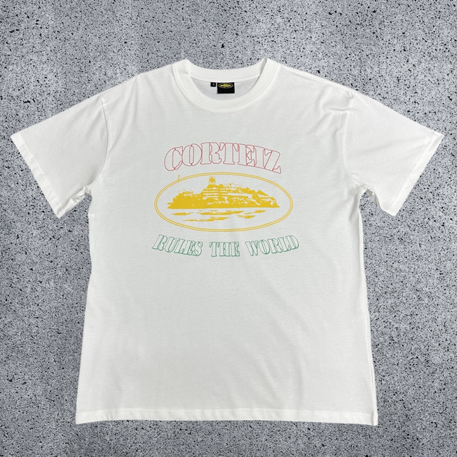 CORTEIZ Devil's Island Short sleeved Cotton Round Neck Printed American Street Loose T-shirt 2024 Spring New INS Trendy Brand (8) Hover Image