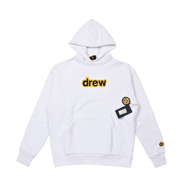 Drew House Logo Pullover Hoodie, White Hover Image