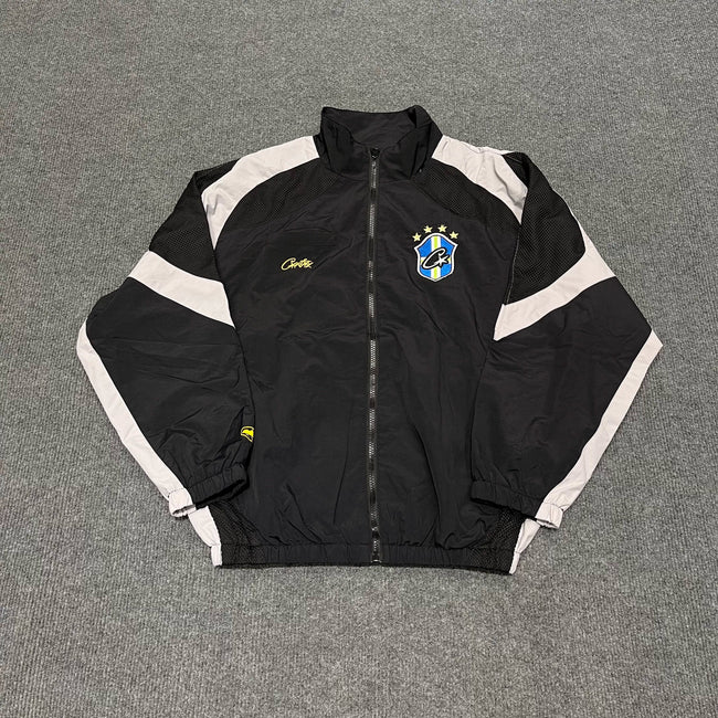 Corteiz Devil's Island Embroidered LOGO Woven Casual Sports Set Spring Thin Pants Pulling Jacket (3) Hover Image