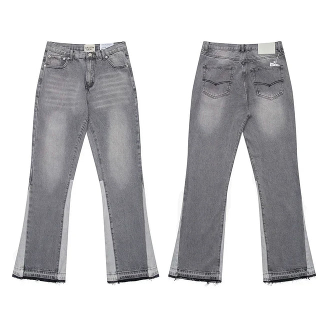 Gallery Dept Grey Splice Flare Jeans Hover Image