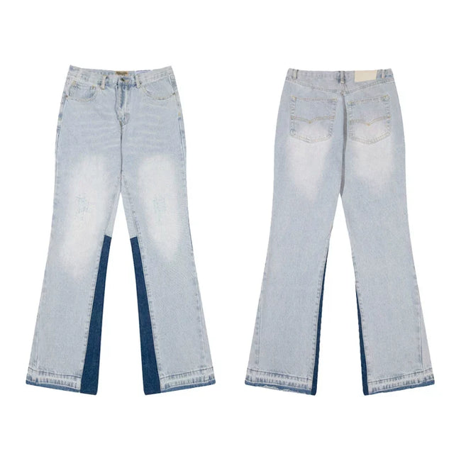 Gallery Dept Two‑Tone Inner‑Splice Flare Jeans Hover Image