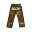 Vale Forever Rhinestone Patchwork Oversized Brown Denim Jeans