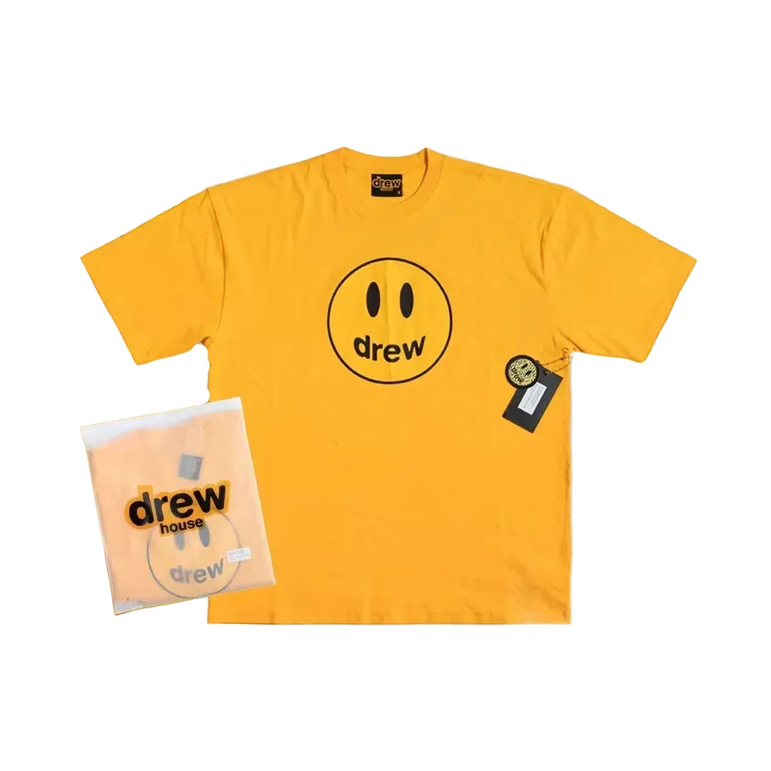 Drew House Smiley Face Short Sleeve T‑Shirt, Yellow
