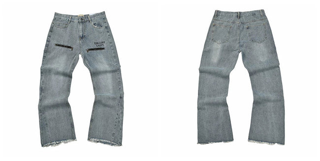 Gallery Dept Pocket Print Washed Blue Jeans Hover Image