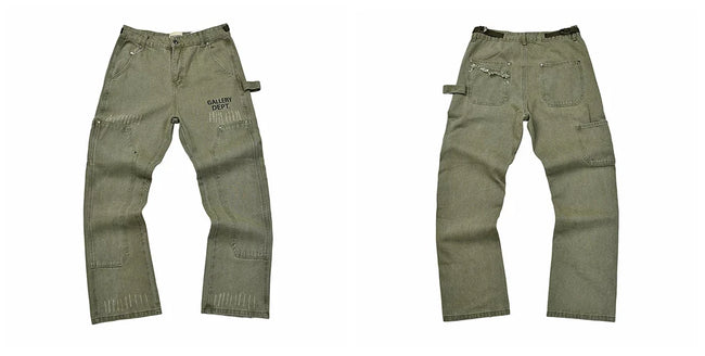 Gallery Dept Olive Green Carpenter Work Jeans Hover Image