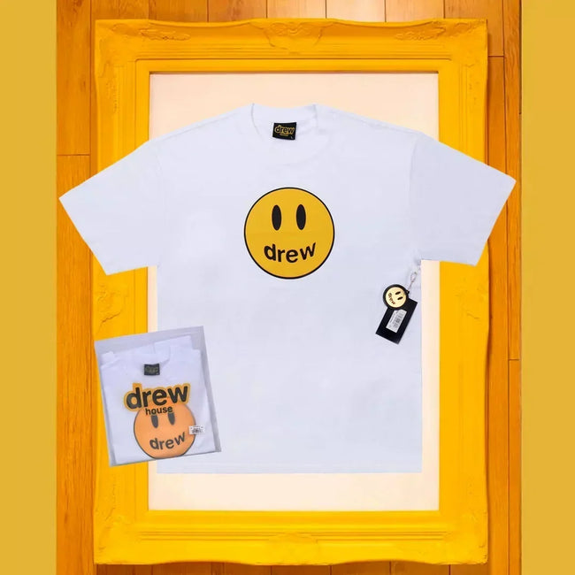 Drew House Smiley Face Short Sleeve T‑Shirt, White Hover Image