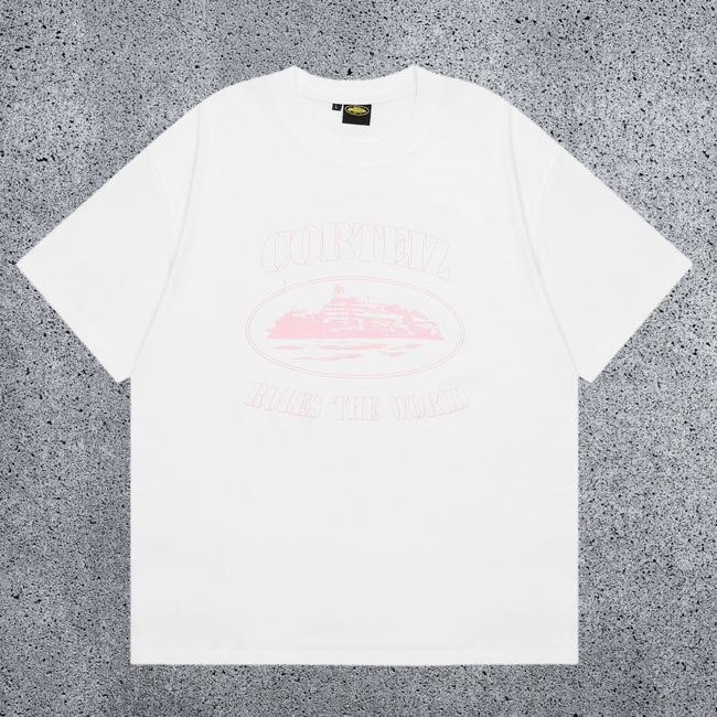 CORTEIZ Devil's Island Short sleeved Cotton Round Neck Printed American Street Loose T-shirt 2024 Spring New INS Trendy Brand (7) Hover Image