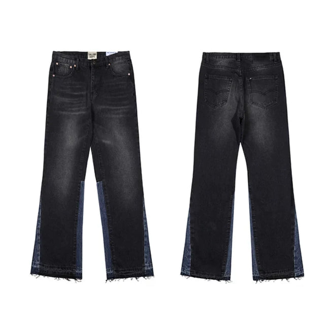 Gallery Dept Dark‑Wash Raw‑Hem Flare Jeans Hover Image