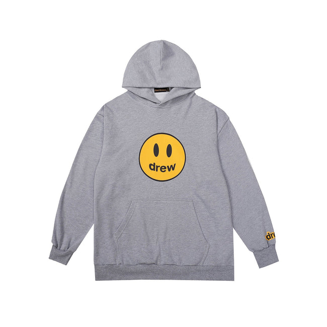 Drew House Mascot Smiley Logo Gray Unisex Oversized Fleece Hoodie Hover Image