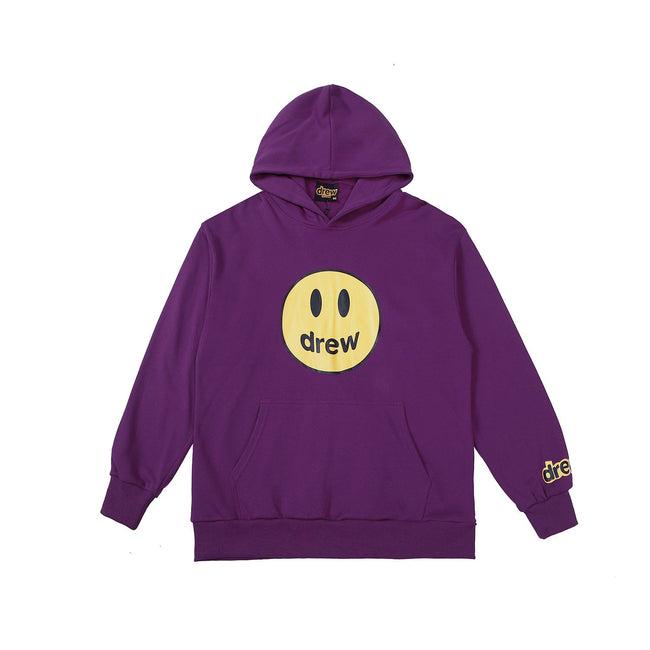 Drew House Mascot Smiley Logo Magenta Purple Unisex Oversized Fleece Hoodie Hover Image