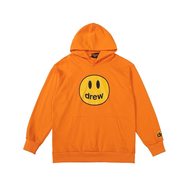 Drew House Mascot Smiley Logo Orange Unisex Oversized Fleece Hoodie Hover Image