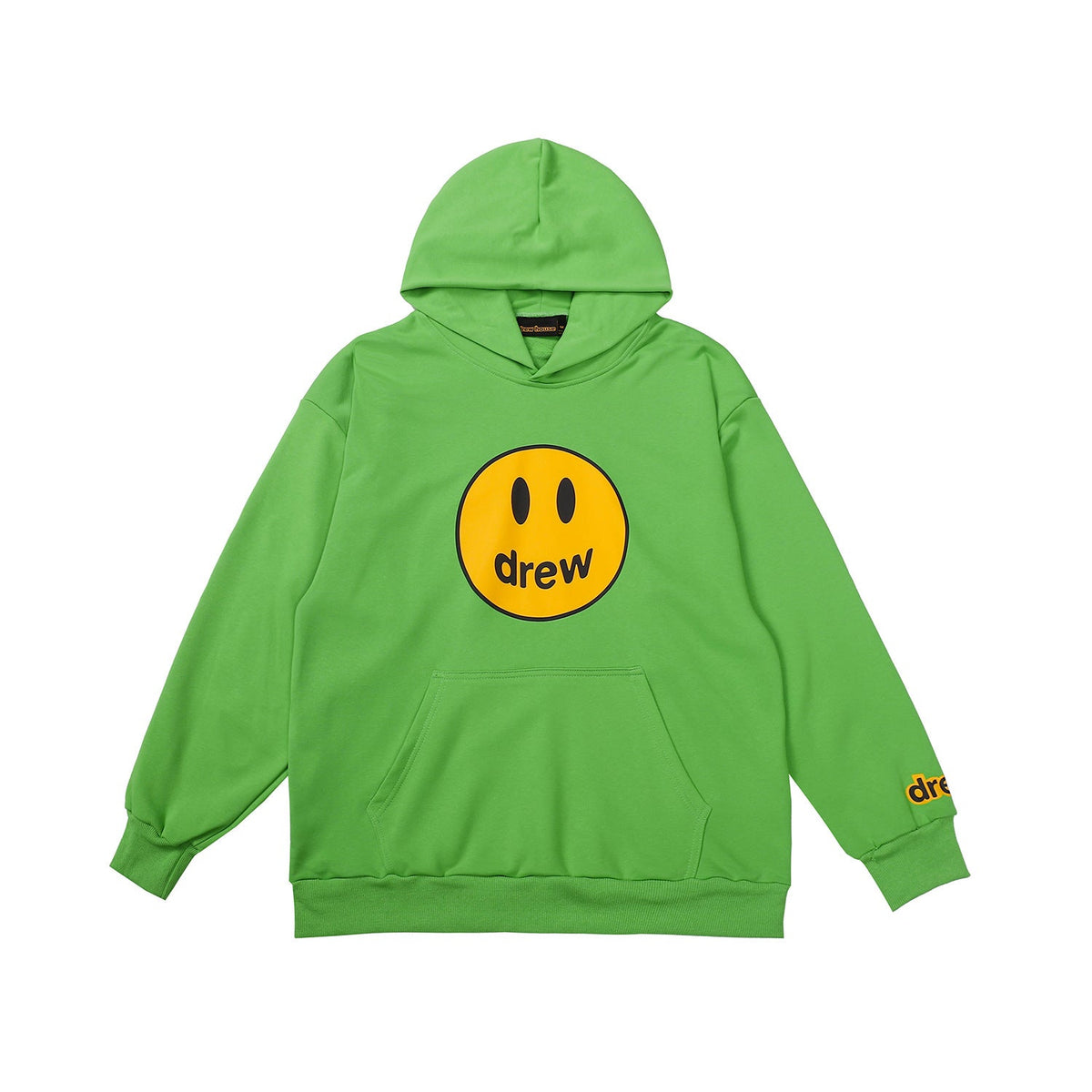 Drew House Mascot Smiley Logo Neon Green Unisex Oversized Fleece Hoodie