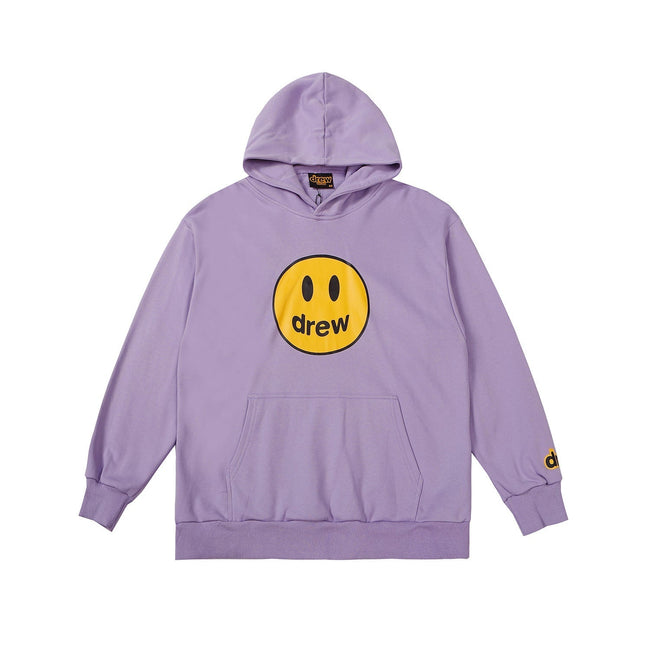 Drew House Mascot Smiley Logo Light Purple Unisex Oversized Fleece Hoodie Hover Image