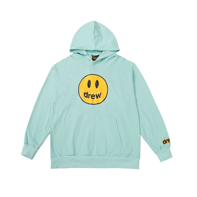 Drew House Mascot Smiley Logo Mint Green Unisex Oversized Fleece Hoodie Hover Image