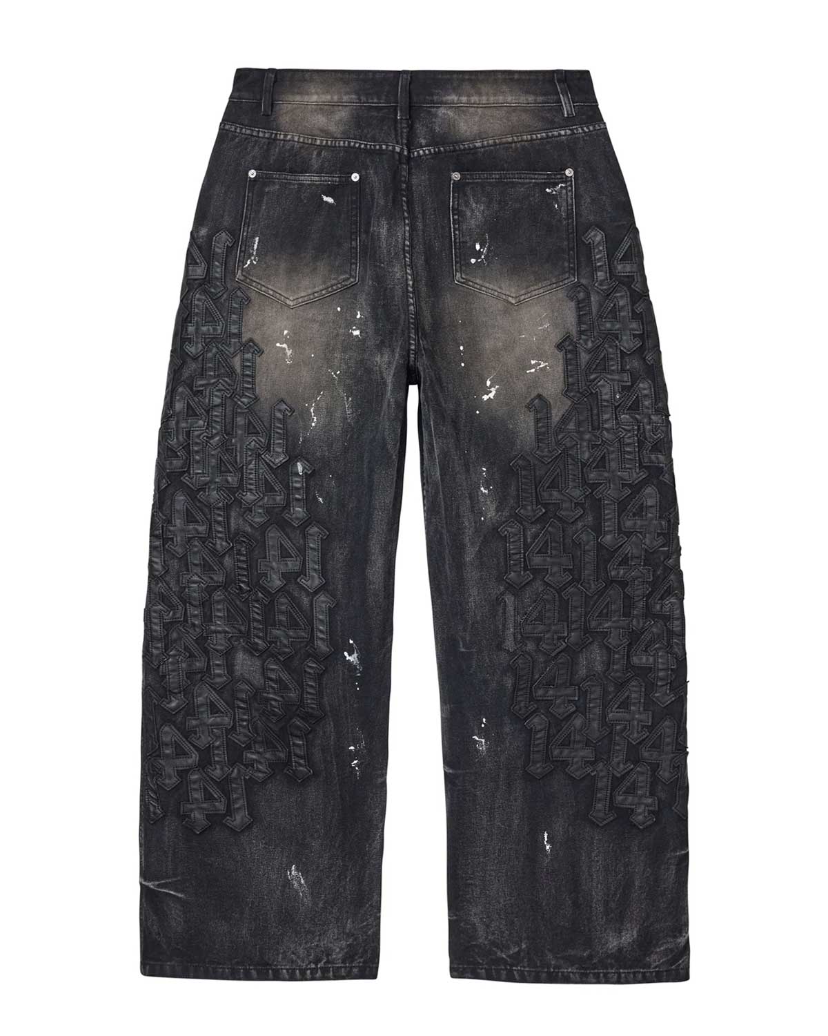 Vale Forever Black Cat Denim Jeans — Black