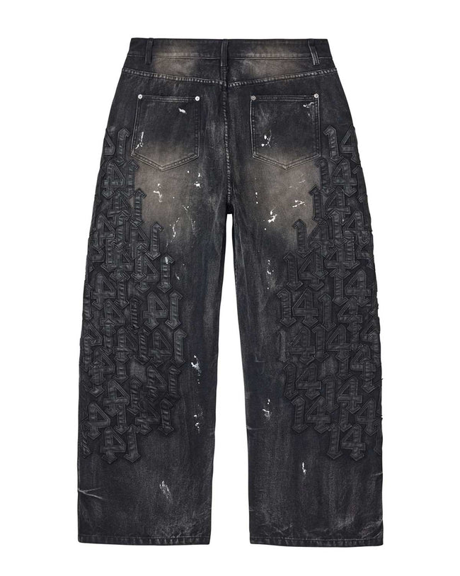 Vale Forever Black Cat Denim Jeans — Black Main Image