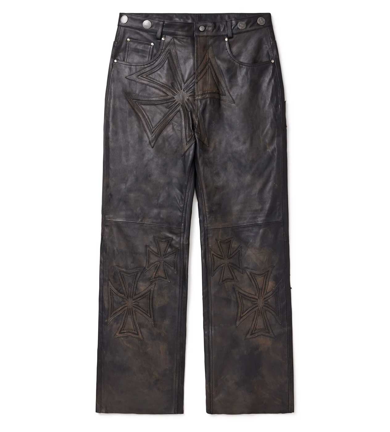 Vale Forever Croxxx Leather Pants — Black