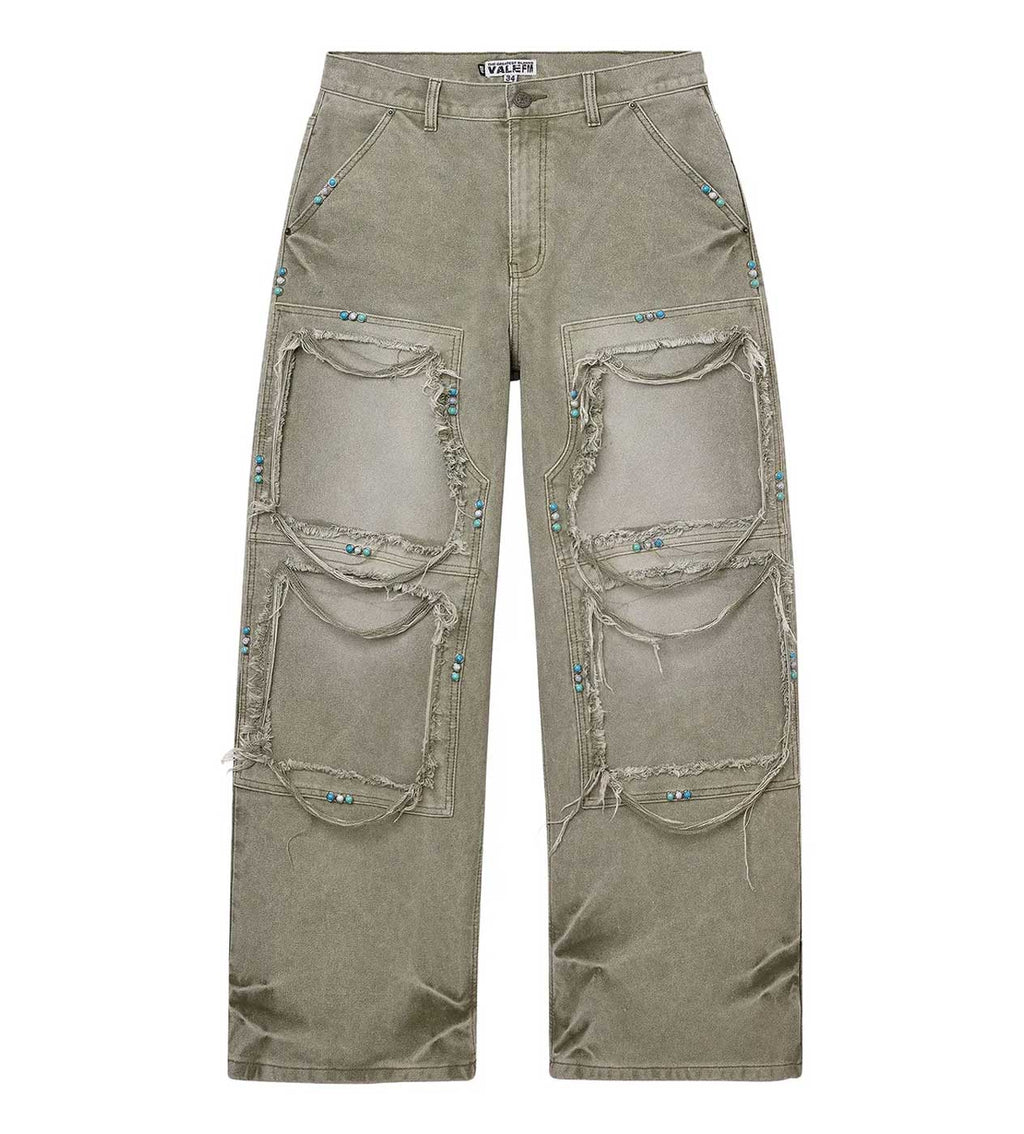 Vale Forever Gem Painter Pants — Sage