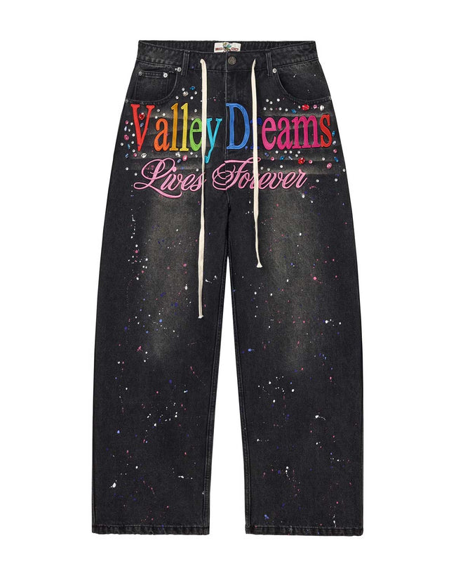 Vale Forever Ice Cream Denim Pants — Black Hover Image