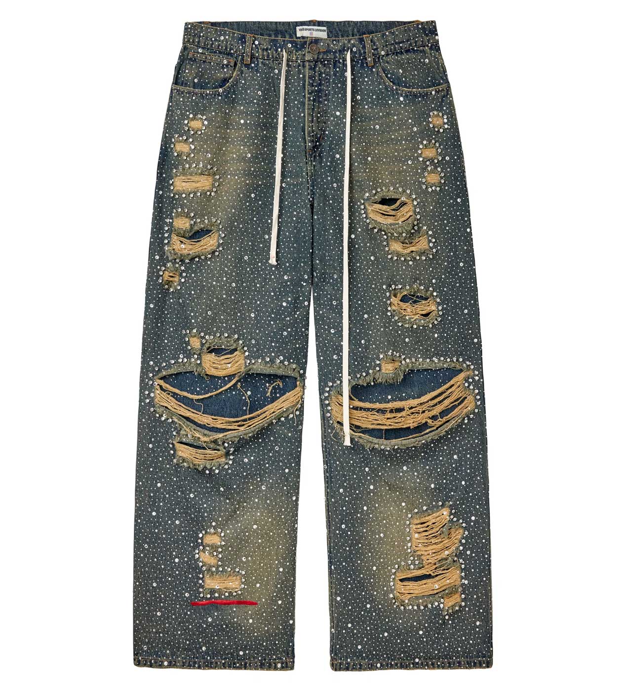 Vale Forever Iced Out Denim Pants — Blue
