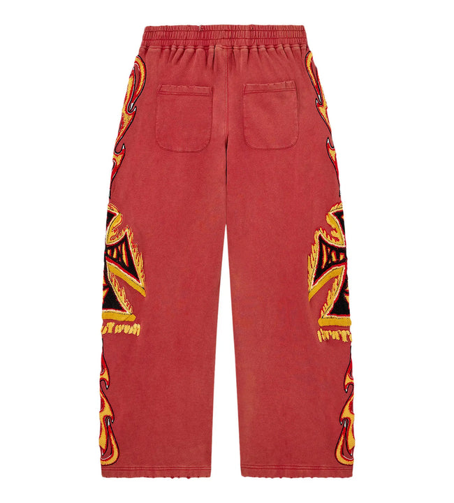 Vale Forever La Flare Sweatpants — Red Main Image