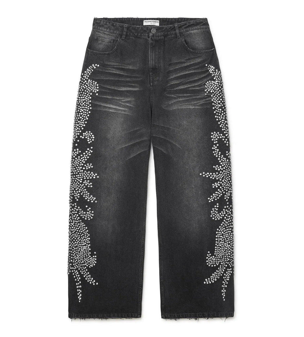 Vale Forever Mono Tsunami Denim Pants — Black