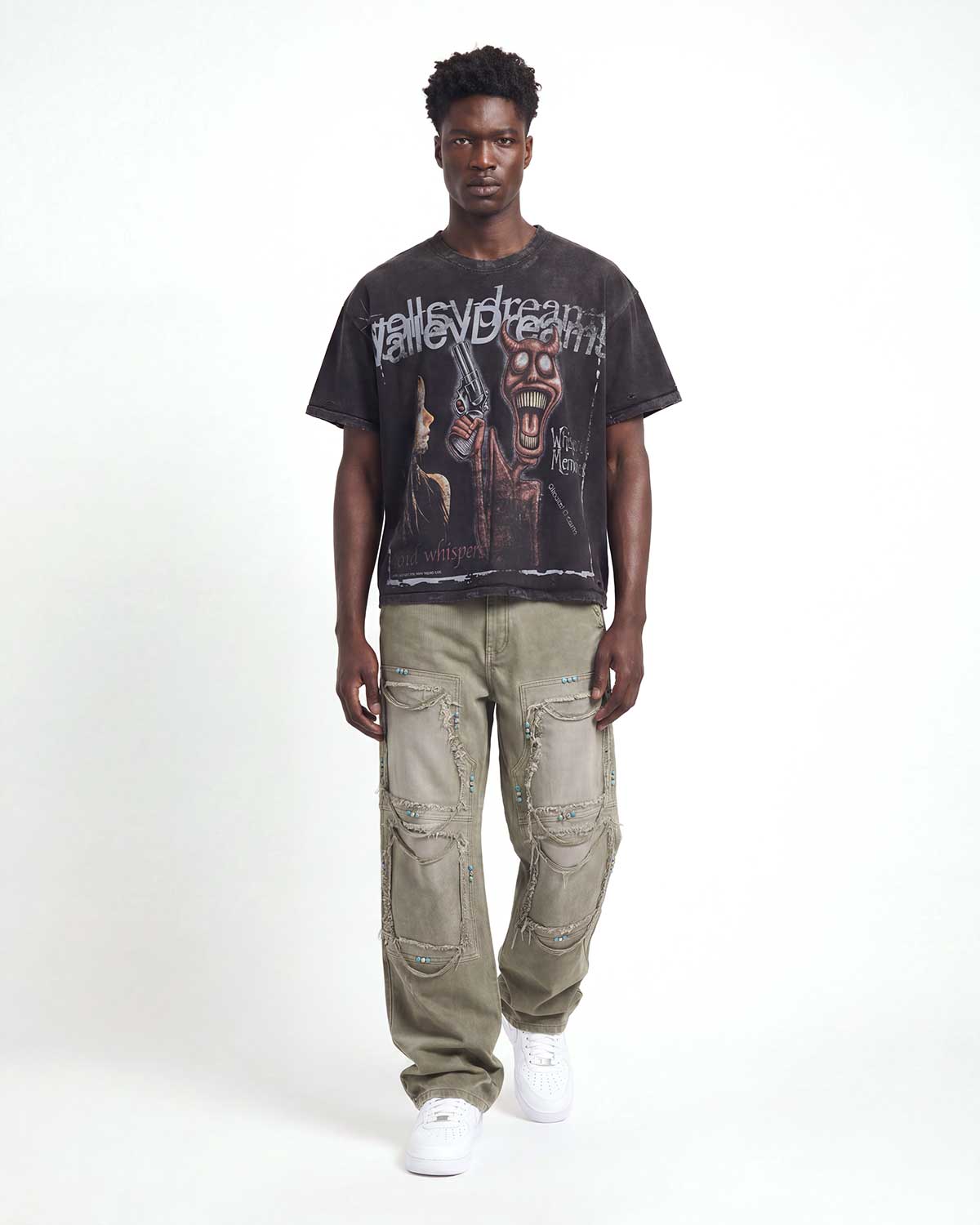 Vale Forever Gem Painter Pants — Sage