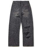 Vale Forever Rain Rhinestone Denim Jeans — Black