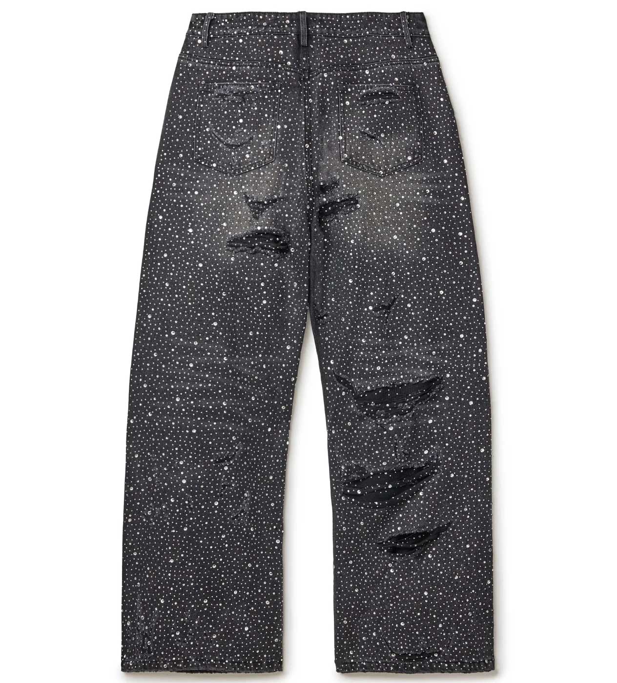 Vale Forever Rain Rhinestone Denim Jeans — Black