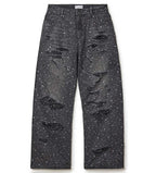 Vale Forever Rain Rhinestone Denim Jeans — Black